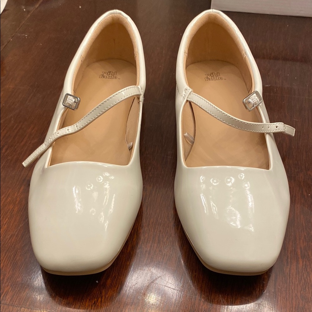 Wild Fable White Mary Jane Shoes